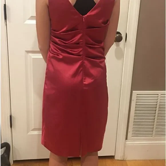 David’s Bridal size 4 formal cocktail dress sleeveless silky - Picture 9 of 9